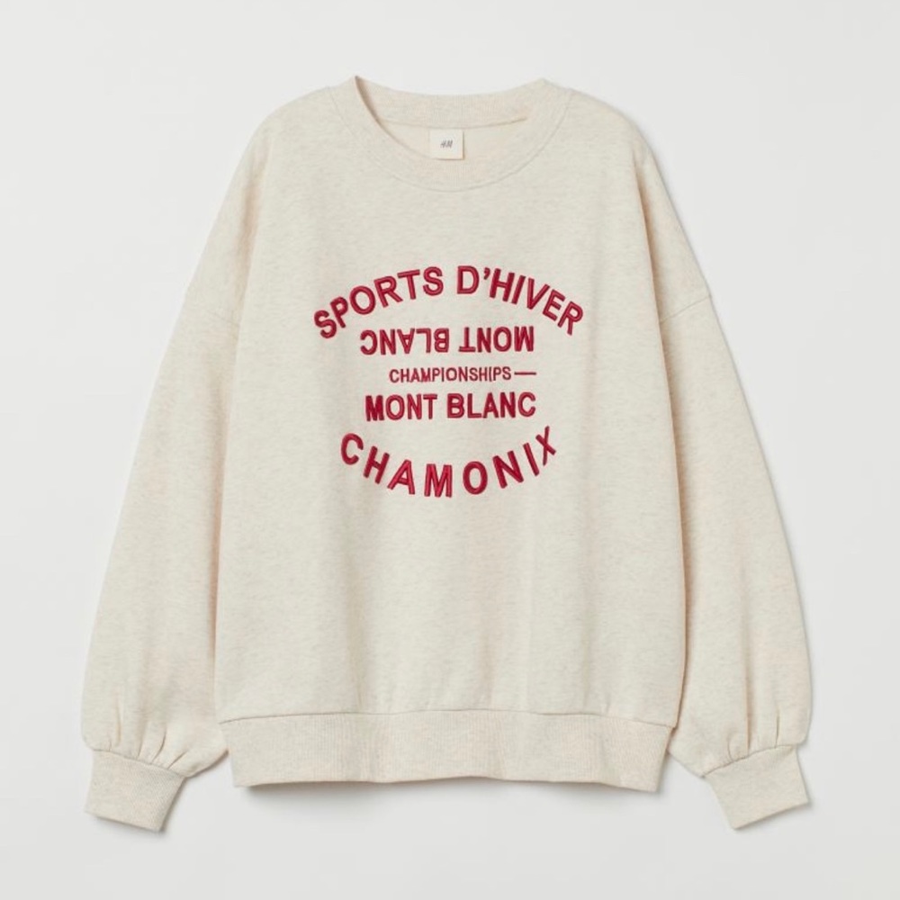 H&M OVERSIZED SPORTS D’HIVER SWEATSHIRT SZ MD